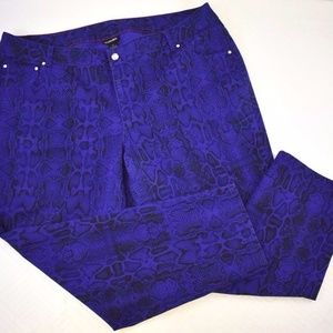 Lane Bryant Jeans Size 26 Straight Slim Snakeskin